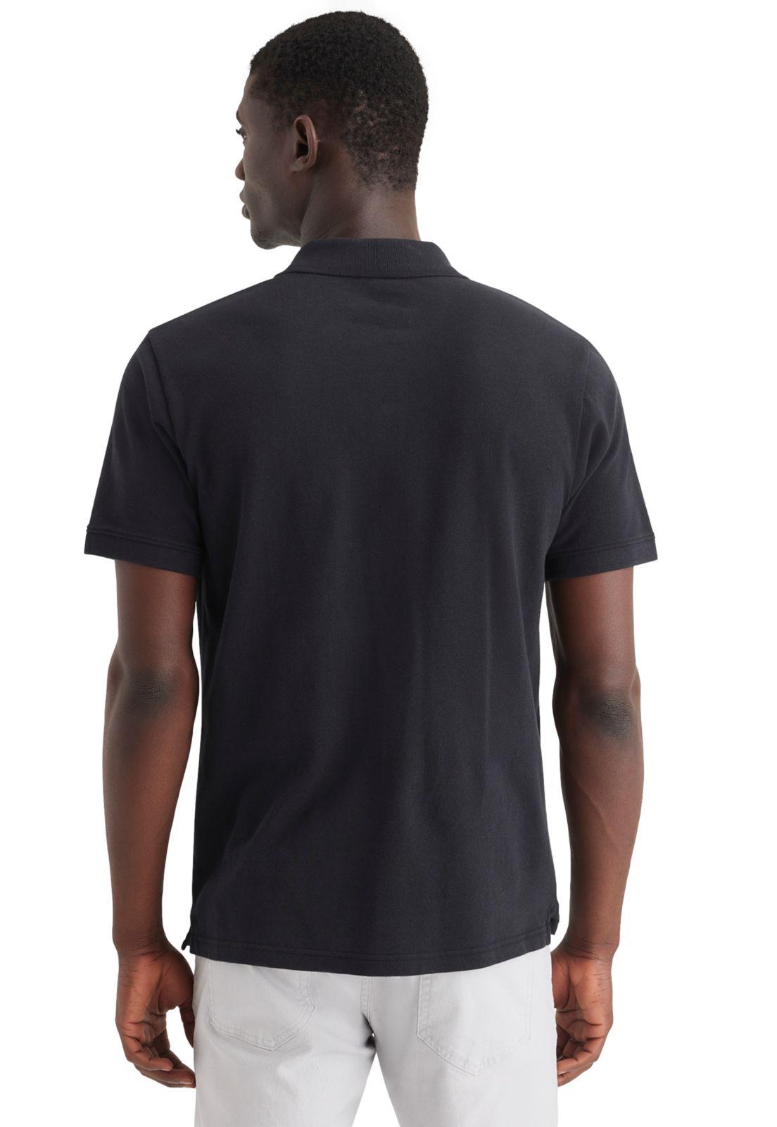Polera Hombre Polo Rib Collar Regular Fit Negro A6925-0000-2