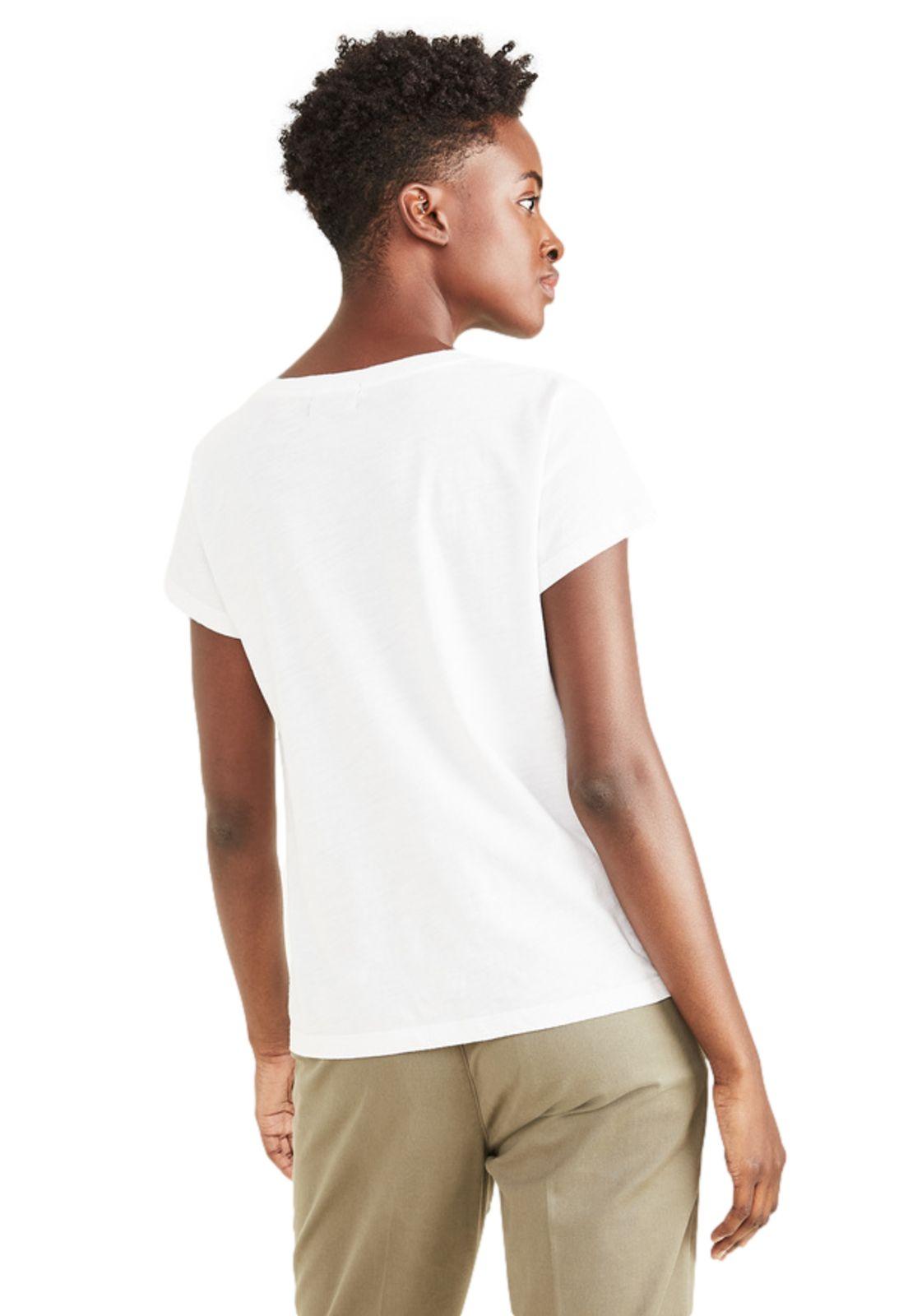 Polera Mujer V-neck Tee Slim Fit Blanca A1759-0000-1