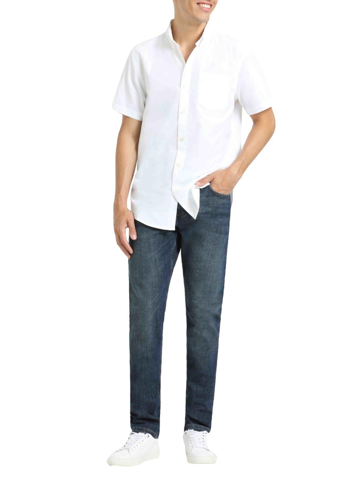 Camisa Hombre Woven Refine SL Regular Fit Blanco 54729-0927-3