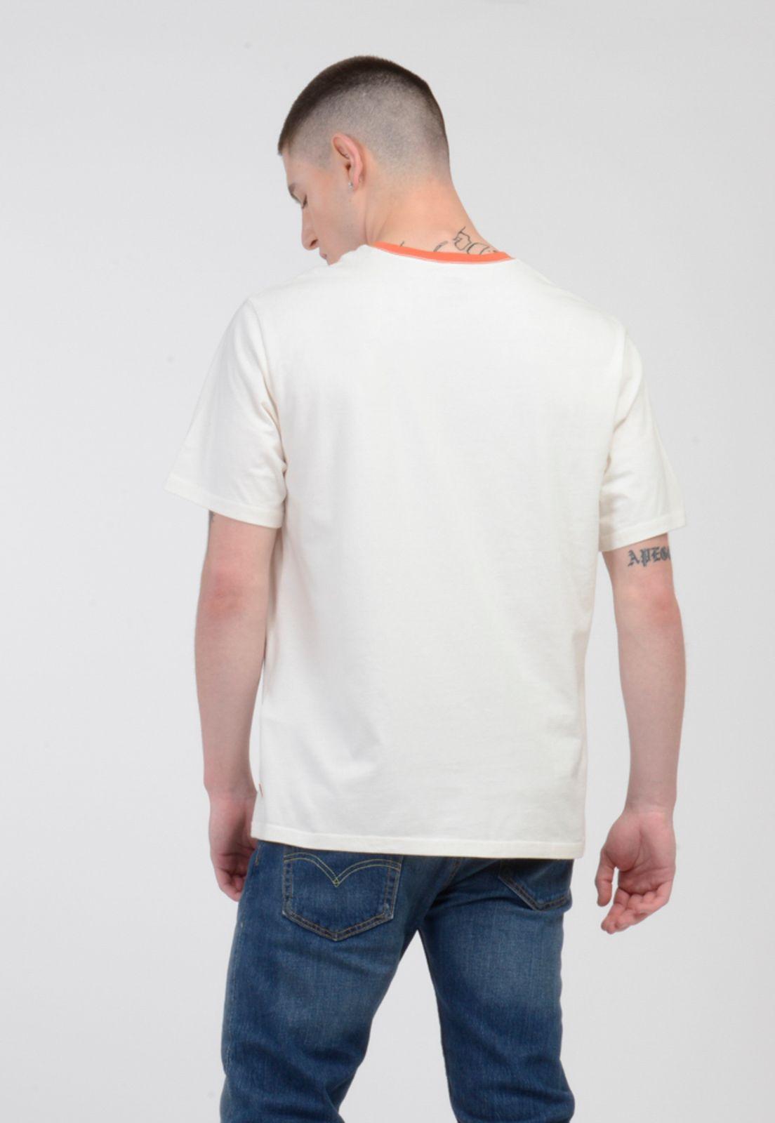 Polera Hombre Cuello Redondo Gráfica Blanco Levis 16143-0130-1