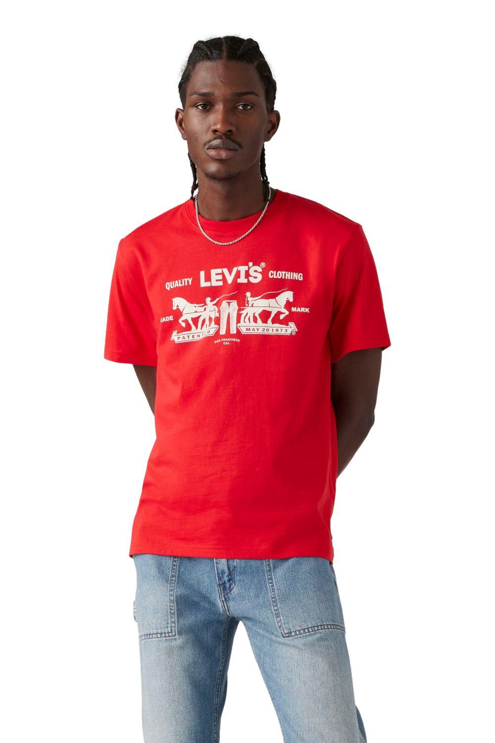 Polera Hombre Ss Relaxed Fit Tee Rojo Levis 16143-1570-0
