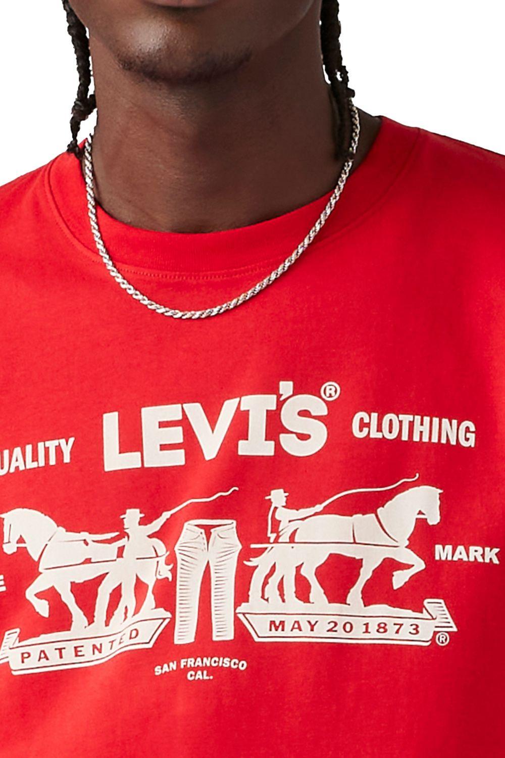 Polera Hombre Ss Relaxed Fit Tee Rojo Levis 16143-1570-1