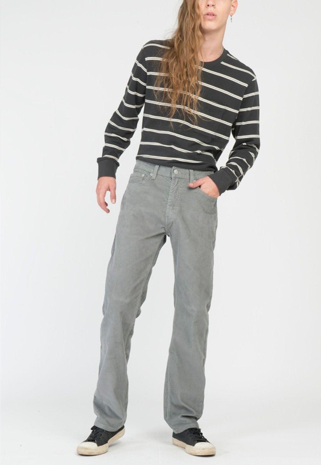 Jeans Hombre de Cotelé 505 Regular Gris Levis 00505-2058-2