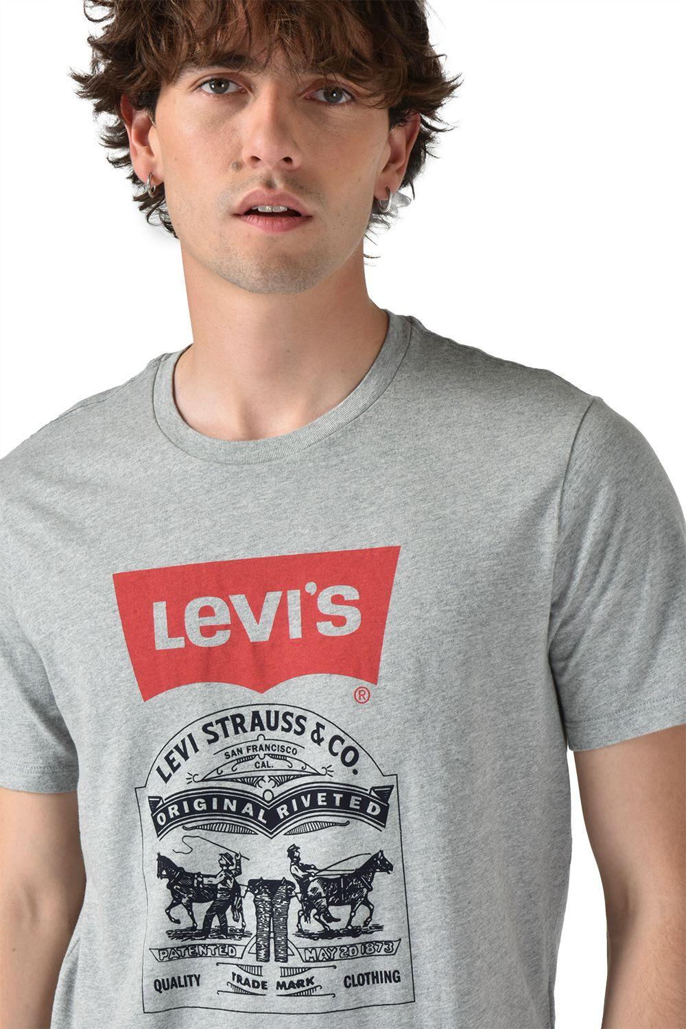 Polera Hombre Graphic Crewneck Tee Gris Levis 22491-1987-3