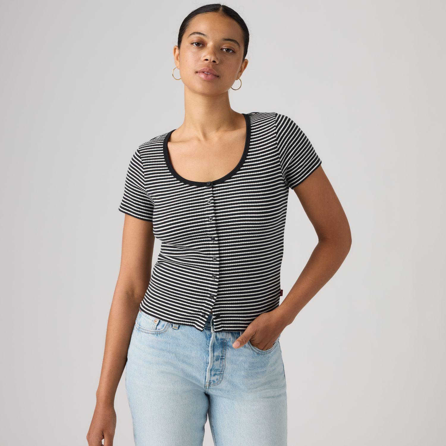 Camisa Mujer Austen Button Through Negro Levis 0087U-0004-2