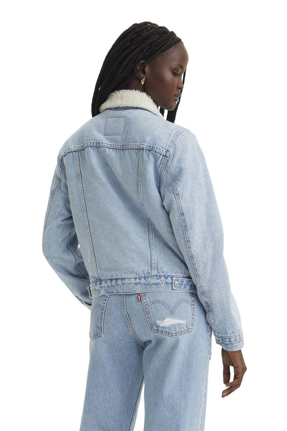 Chaqueta Mujer Original Sherpa Trucker Celeste Levis 36136-0071-2