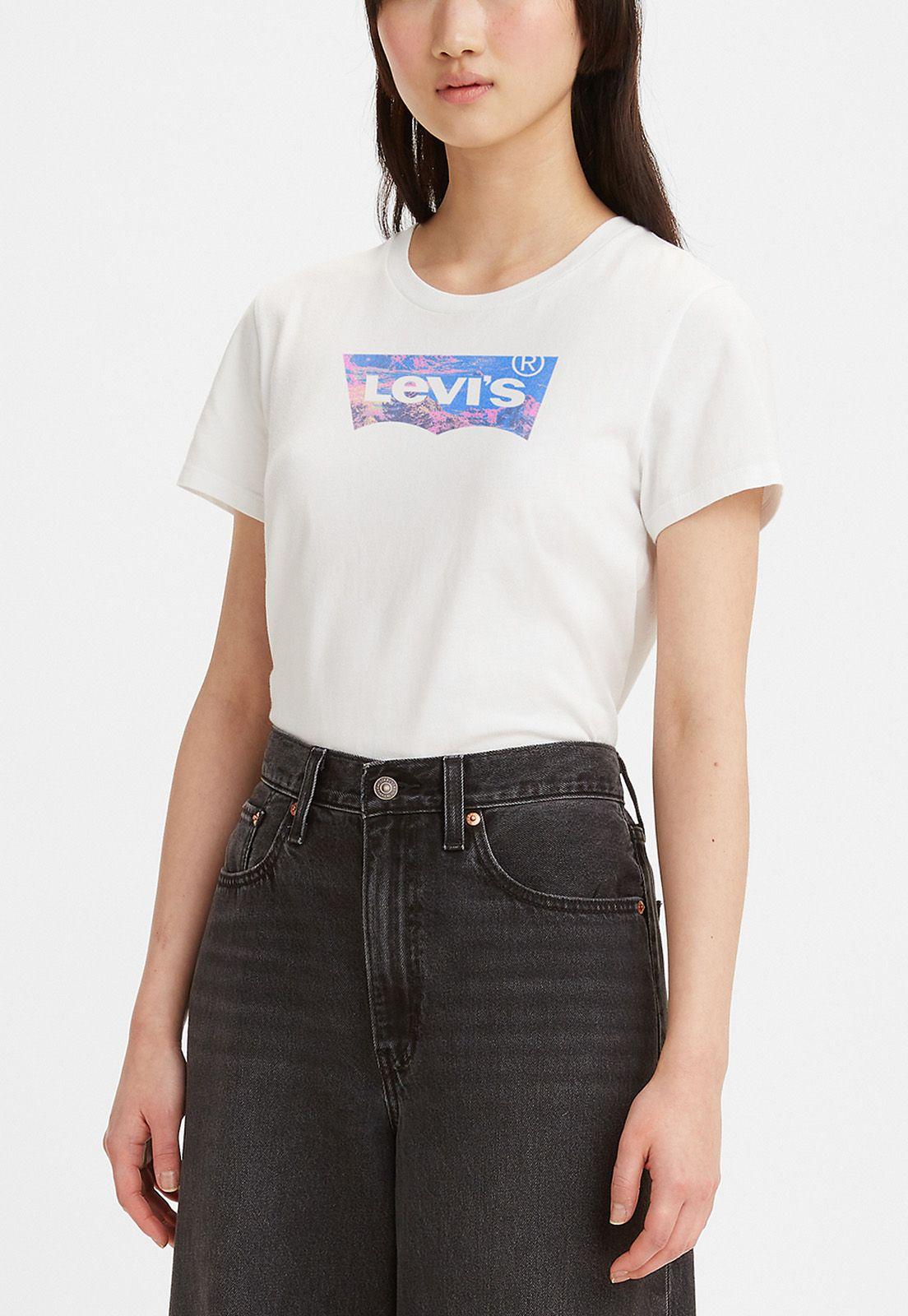 Polera Mujer Lisa con Logo Blanca Levis 17369-1900-0