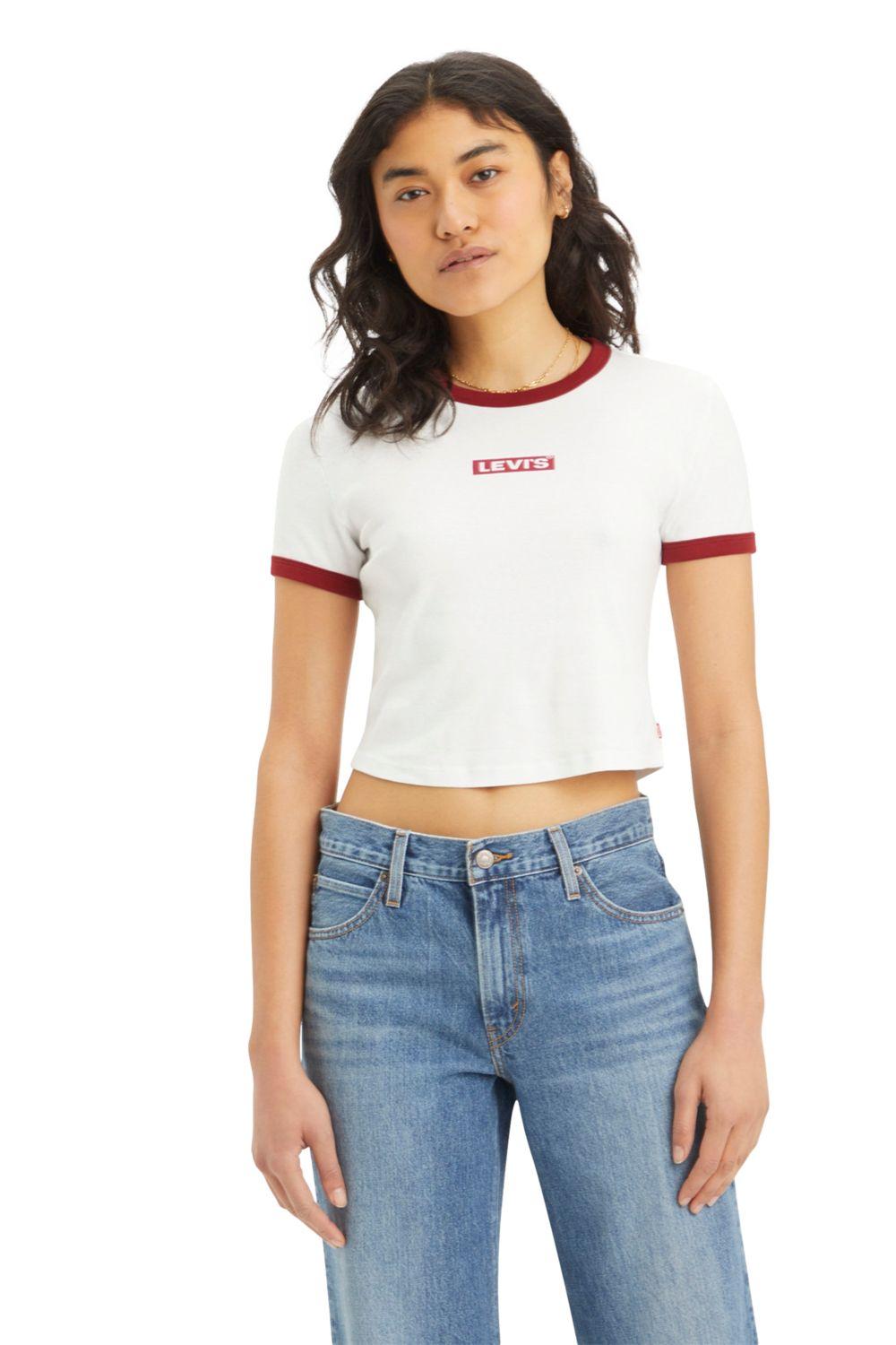 Polera Mujer Mini Ringer Blanco Levis A3523-0098-0