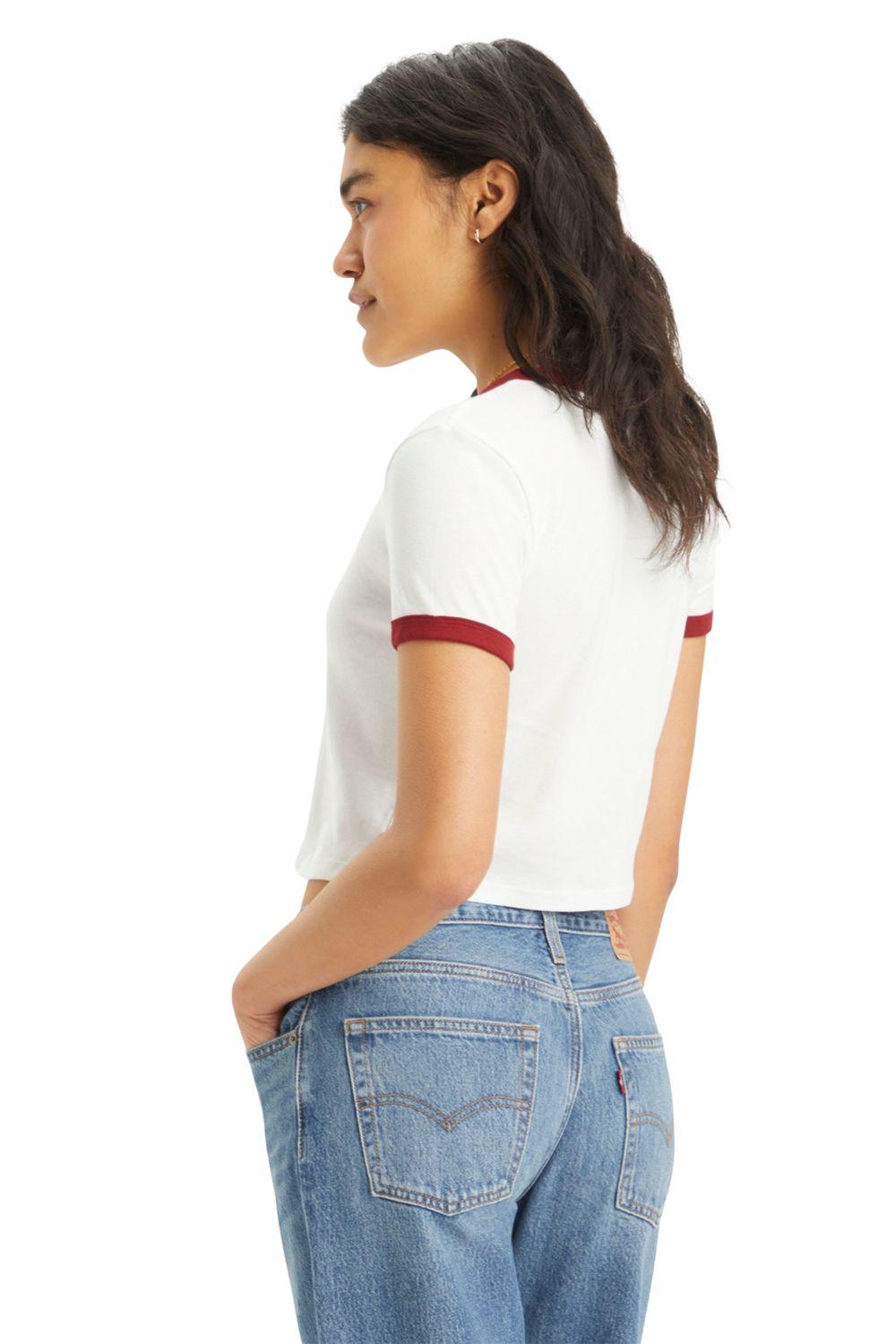 Polera Mujer Mini Ringer Blanco Levis A3523-0098-2