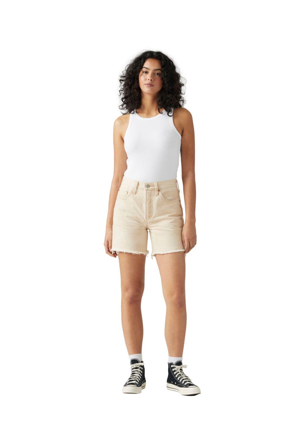 Shorts Mujer 501 Mid Thigh Short Beige Levis 85833-0081-3