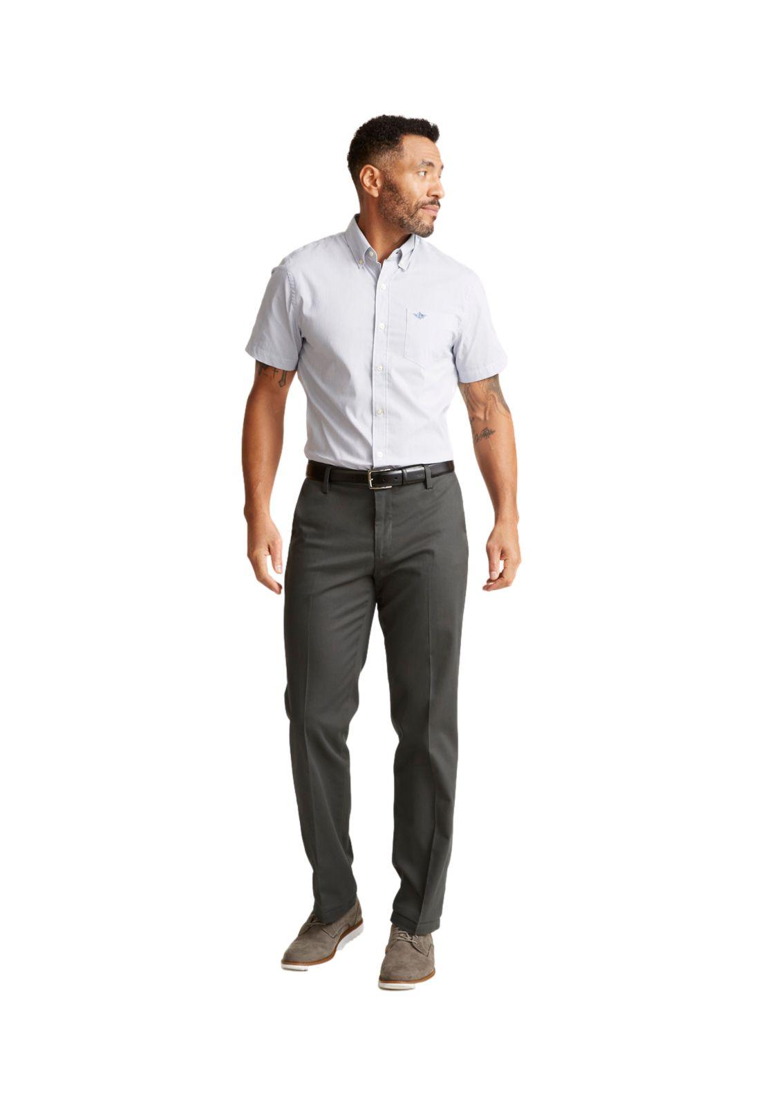 Pantalón Hombre Signature Khaki Straight Fit Gris 59409-0003-3