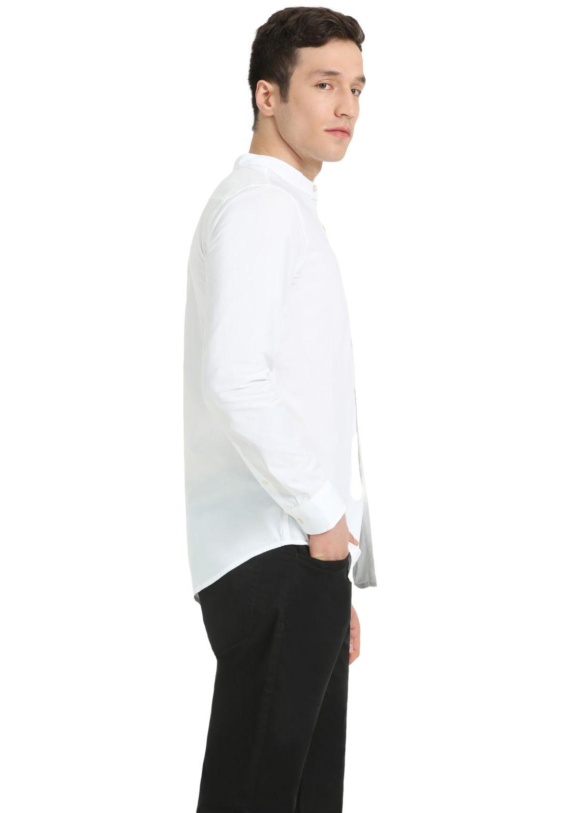 Camisa Hombre Band Collar Slim Fit Blanco A7431-0000-2
