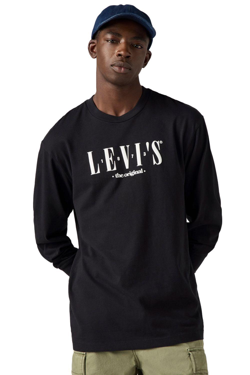Polera Hombre Ls Graphic Authentic Tee Negro Levis A6145-0049-2