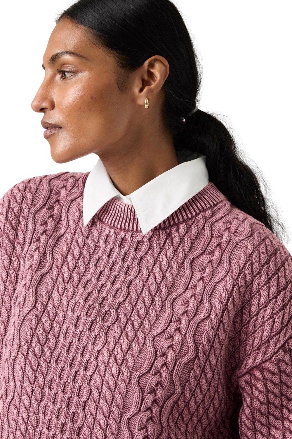 Sweater Mujer Leilah Cable Crewneck Rosado Levis 0063A-0000-3