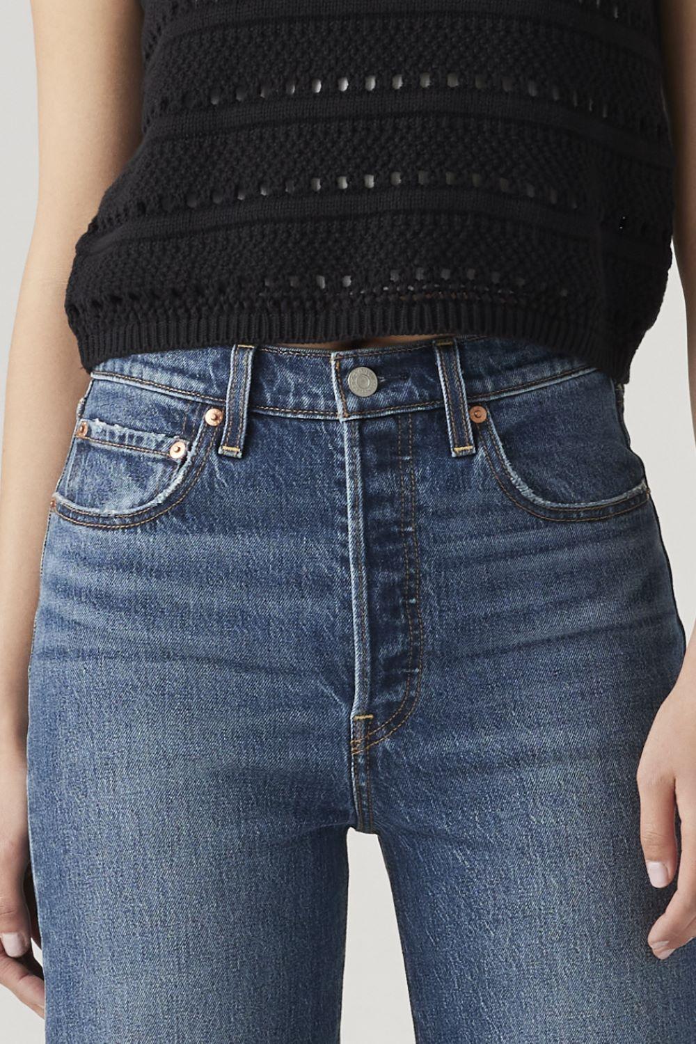 Jeans Mujer Ribcage Straight Ankle Azul Levis 72693-0218-3