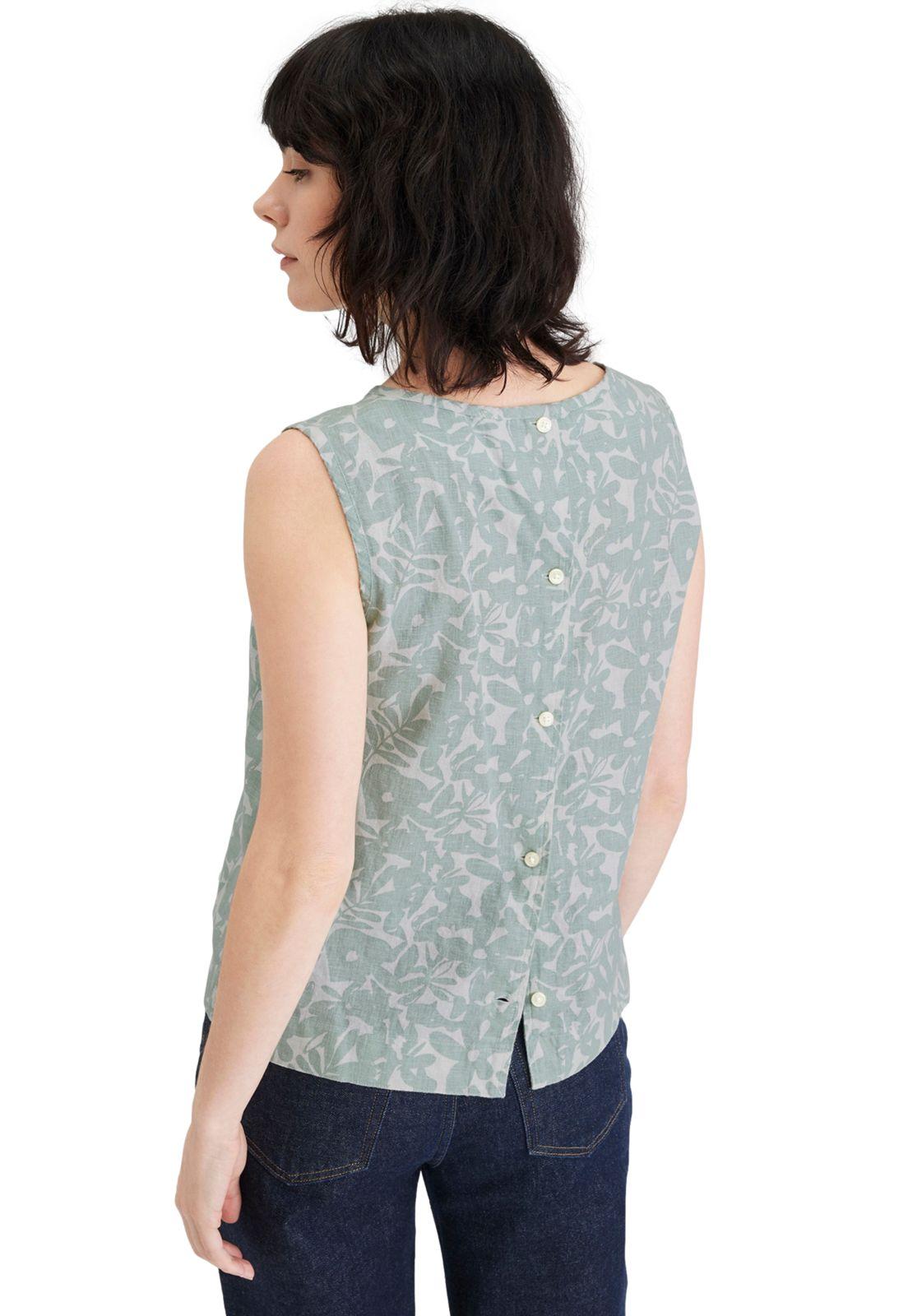 Polera Mujer Tank Button Back Slim Fit Celeste A6960-0001-3