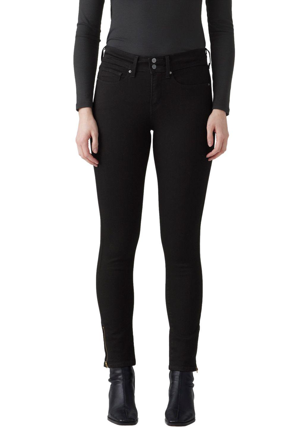 Jeans Mujer 311 Skinny Zip Hem Negro Levis 001PX-0002-0