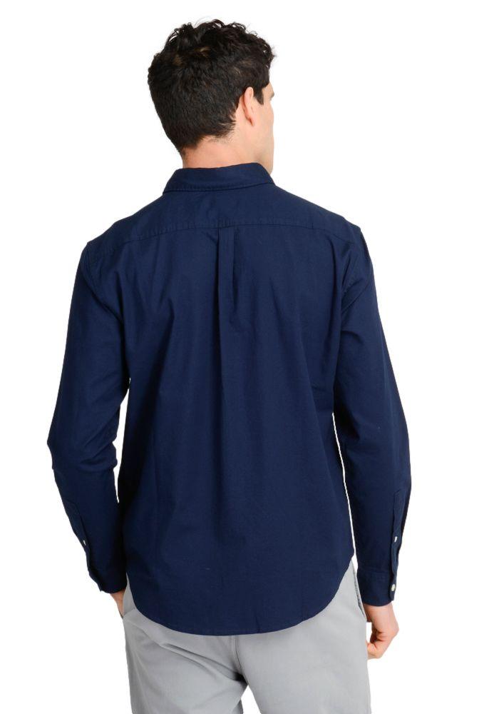 Camisa Hombre Button Up Oxford Regular Fit Azul-2