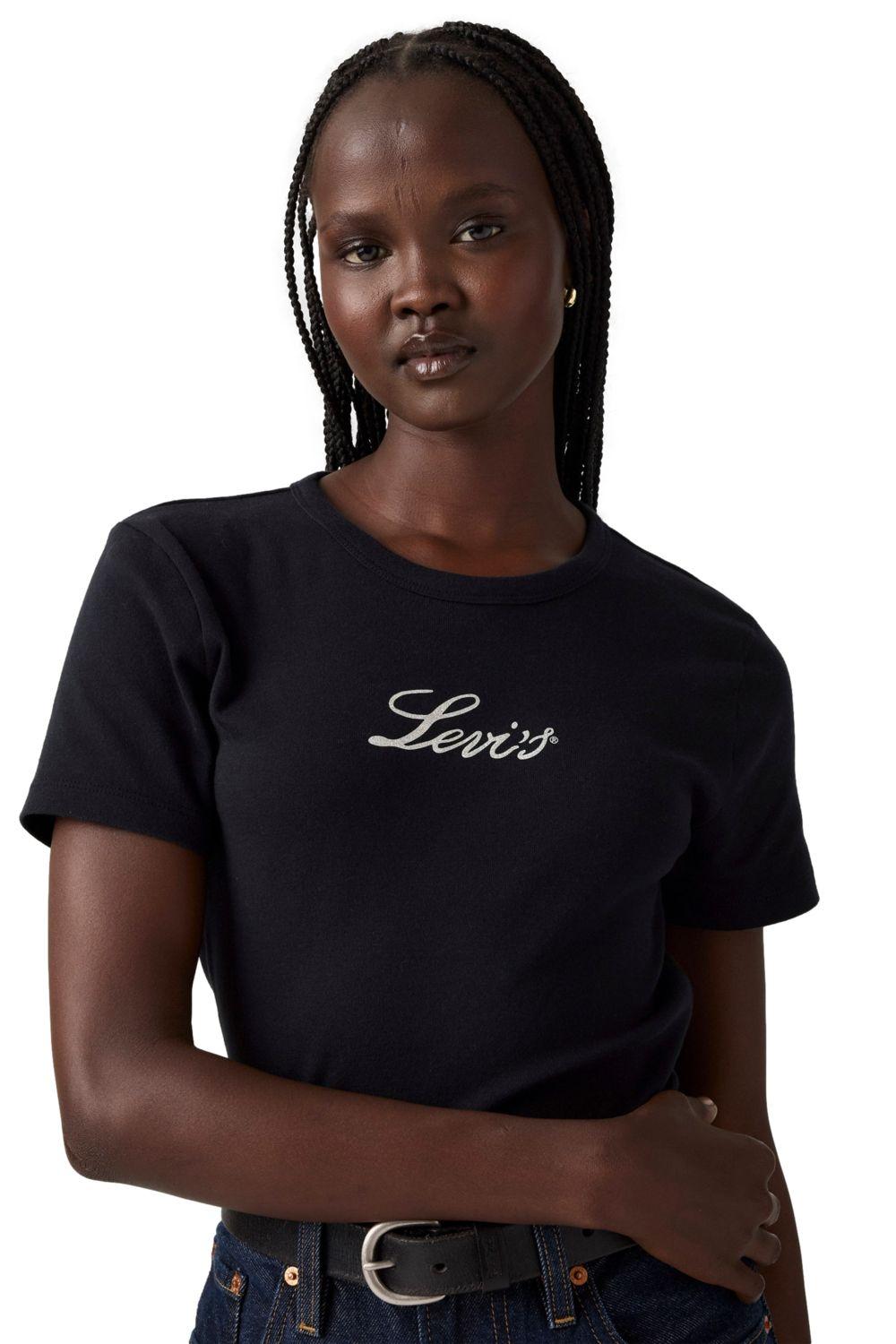 Polera Mujer Graphic Rickie Tee Negro Levis 17944-0107-2