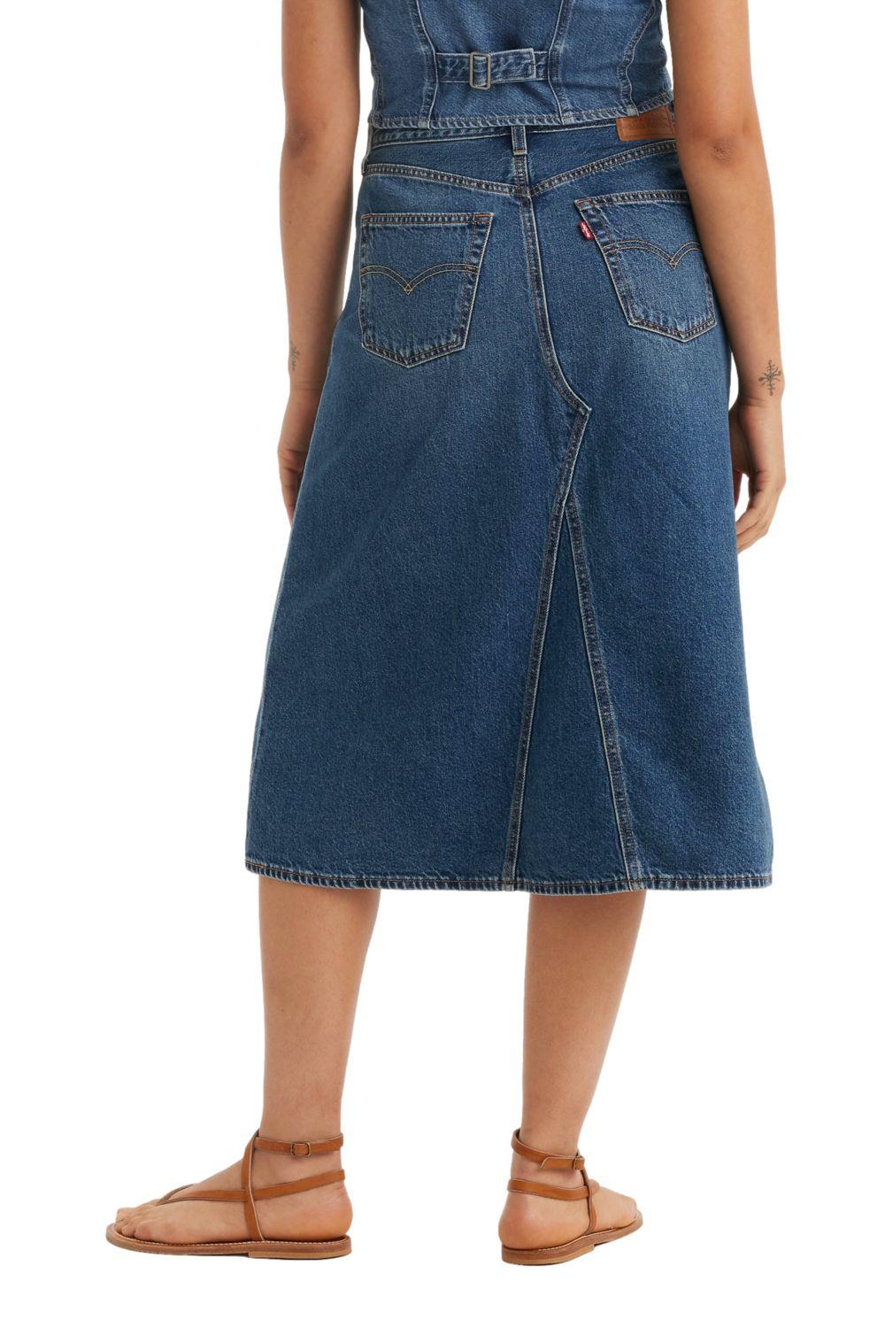 Falda Mujer Hr A-line Decon Skirt Azul Levis A9316-0002-2