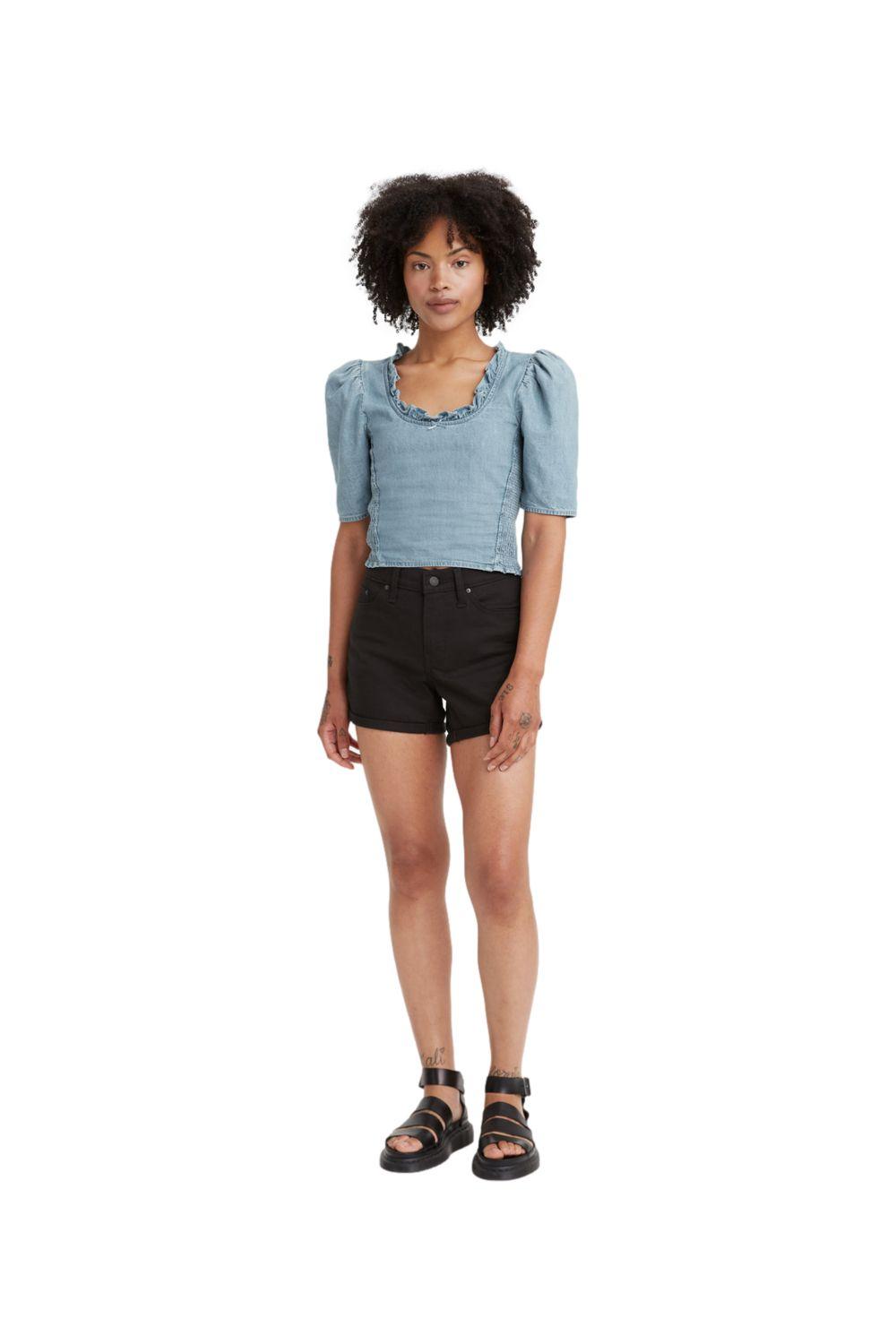 Shorts Mujer Mid Length Negro Levis 29965-0073-3