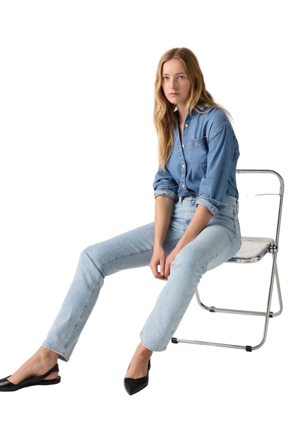 Jeans Mujer 724 High Rise Straight Celeste Levis 18883-0395-4