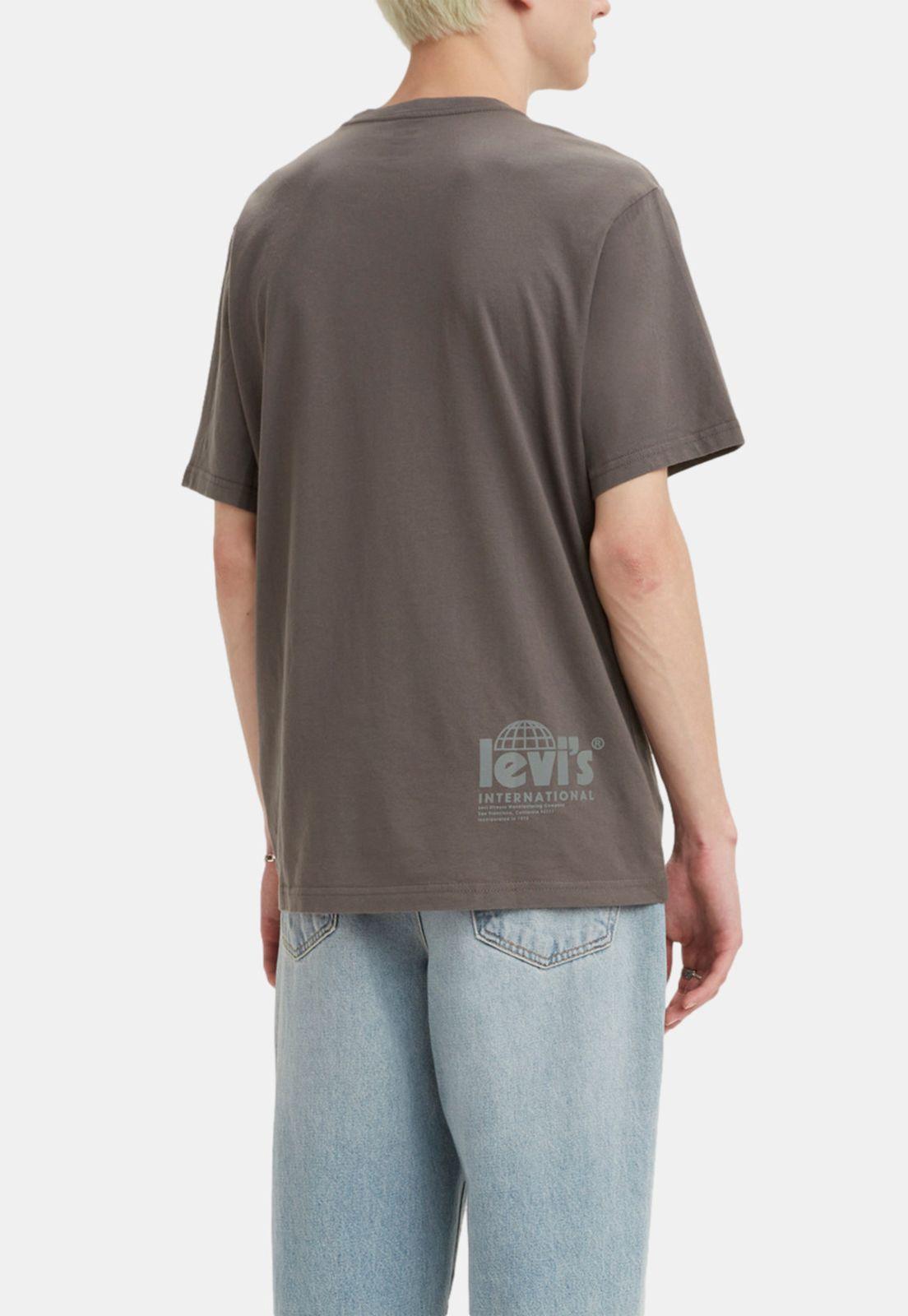 Polera Hombre Lisa con Logo Gris Levis 16143-0483-1