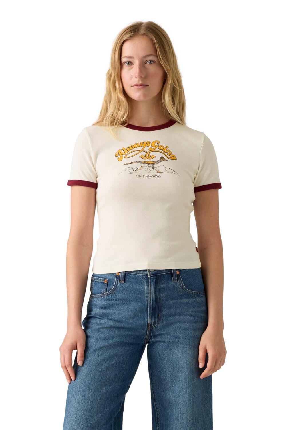 Polera Mujer Graphic Ringer Rickie Blanco Levis A3519-0027-0