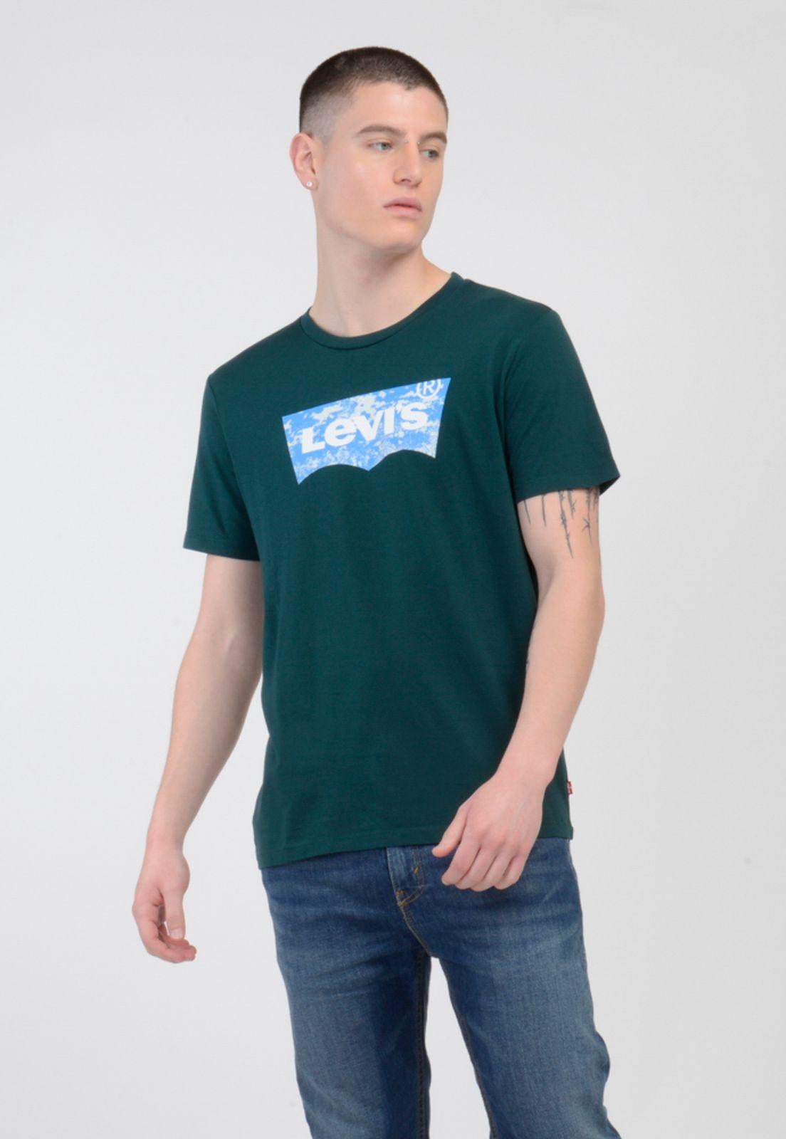 Polera Hombre Gráfica Verde Levis 22491-0702-0