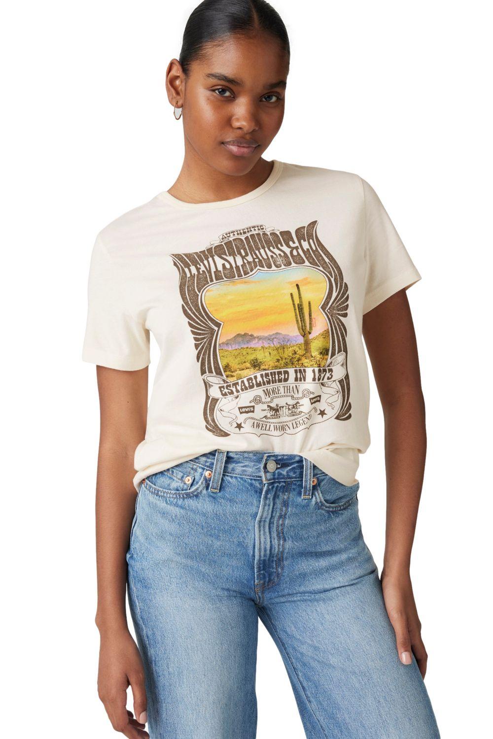 Polera Mujer Graphic Iconic Tee Beige Levis A8802-0043-2