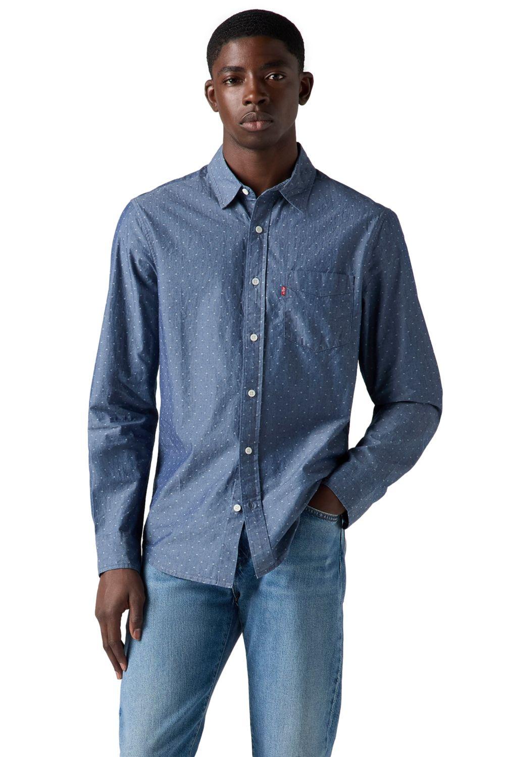 Camisa Hombre Classic Standard Azul Levis 85748-0296-0