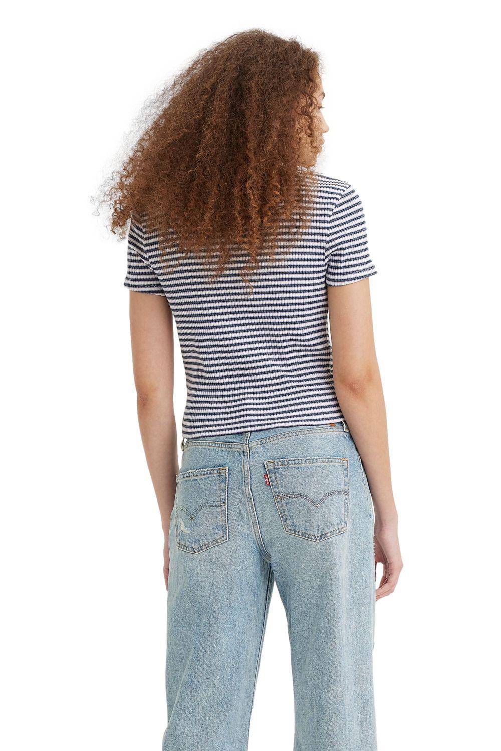 Polera Mujer Snap Front Top Azul Levis A4784-0006-1