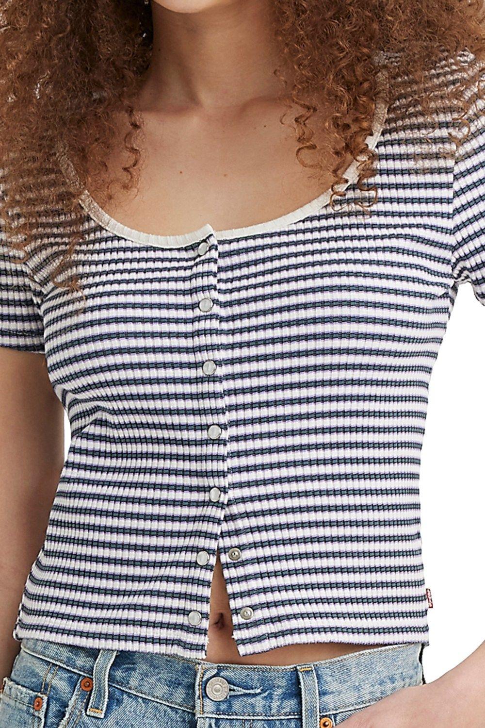Polera Mujer Snap Front Top Azul Levis A4784-0006-2