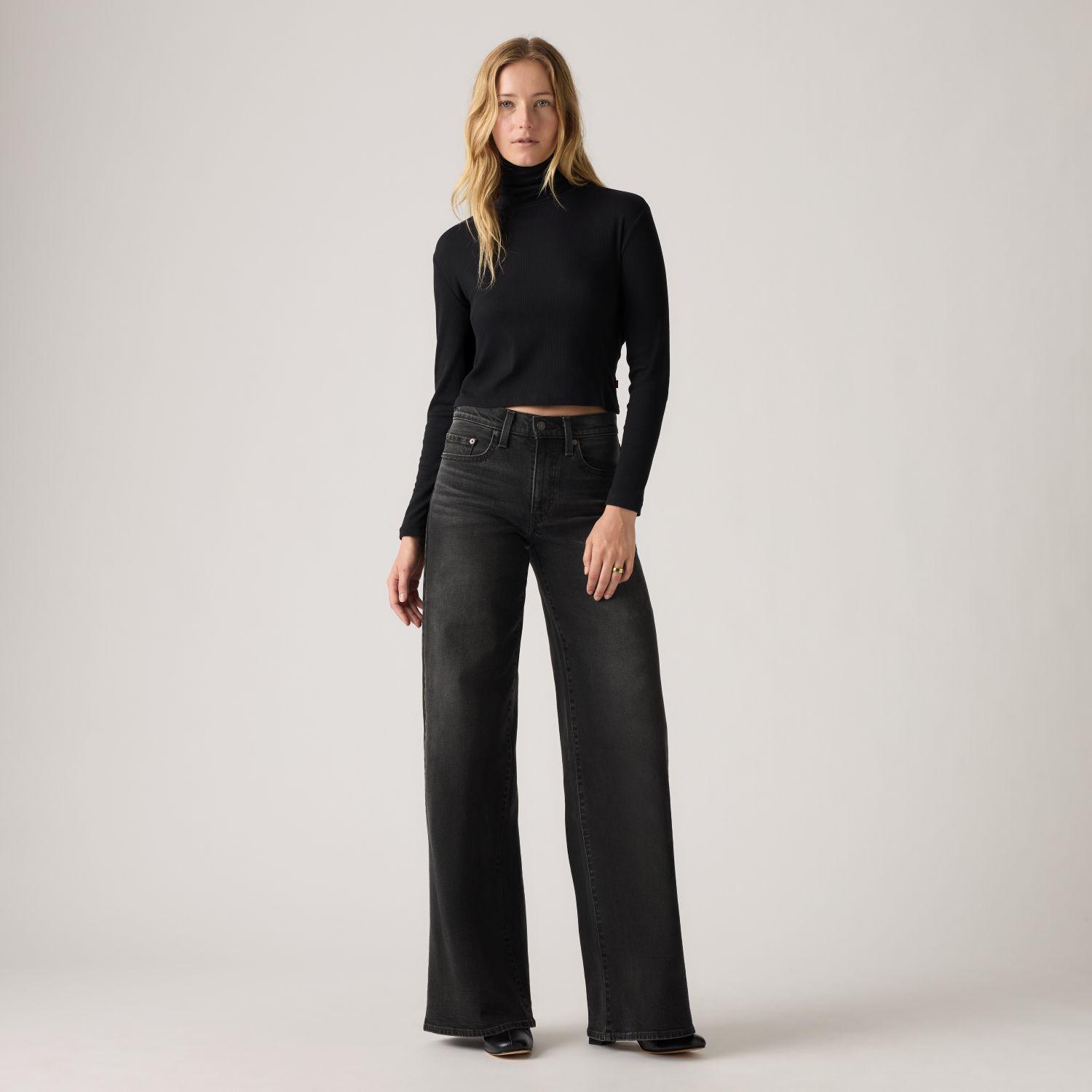 Jeans Mujer High Rise 728 Wide Leg Negro Levis 0039B-0000-1