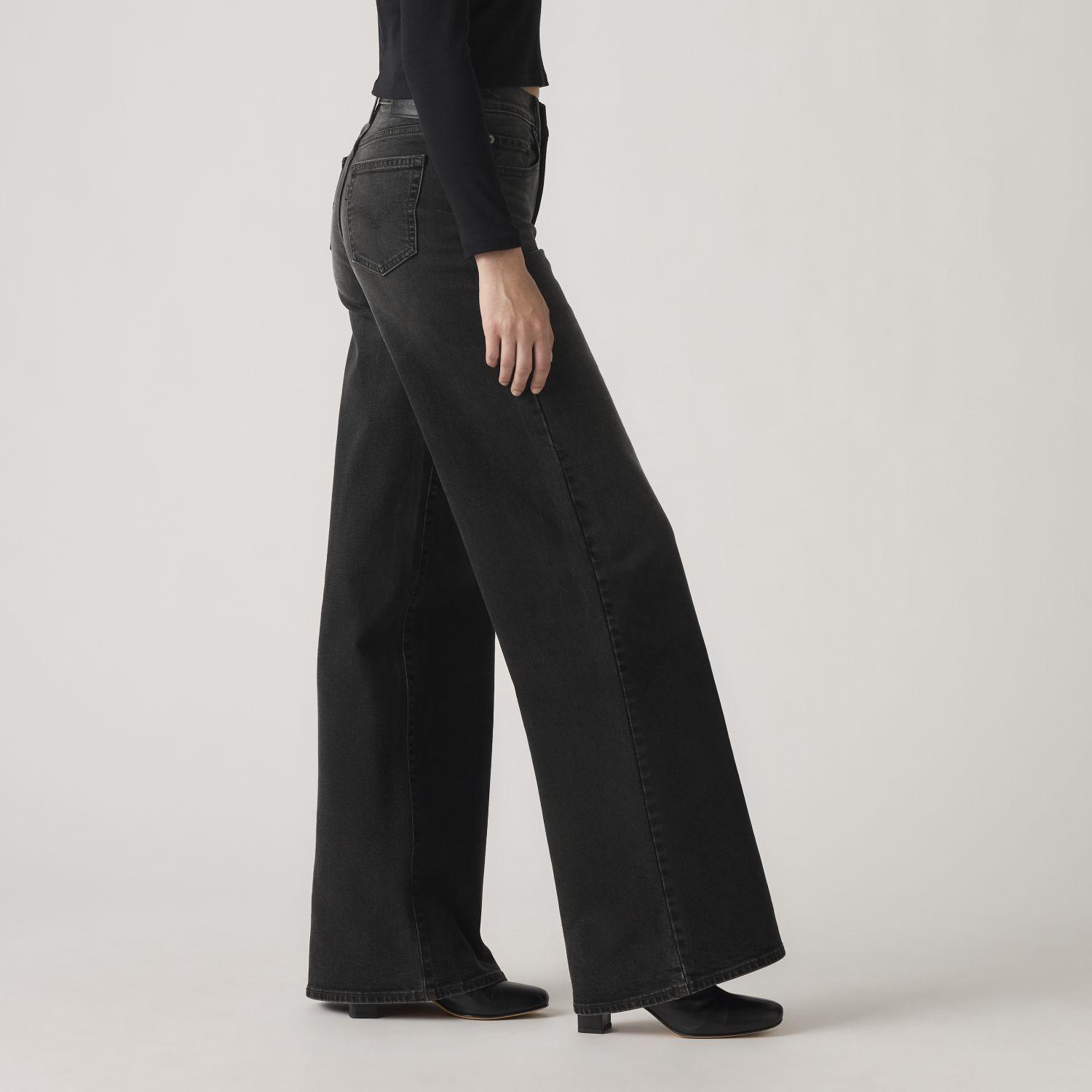 Jeans Mujer High Rise 728 Wide Leg Negro Levis 0039B-0000-2