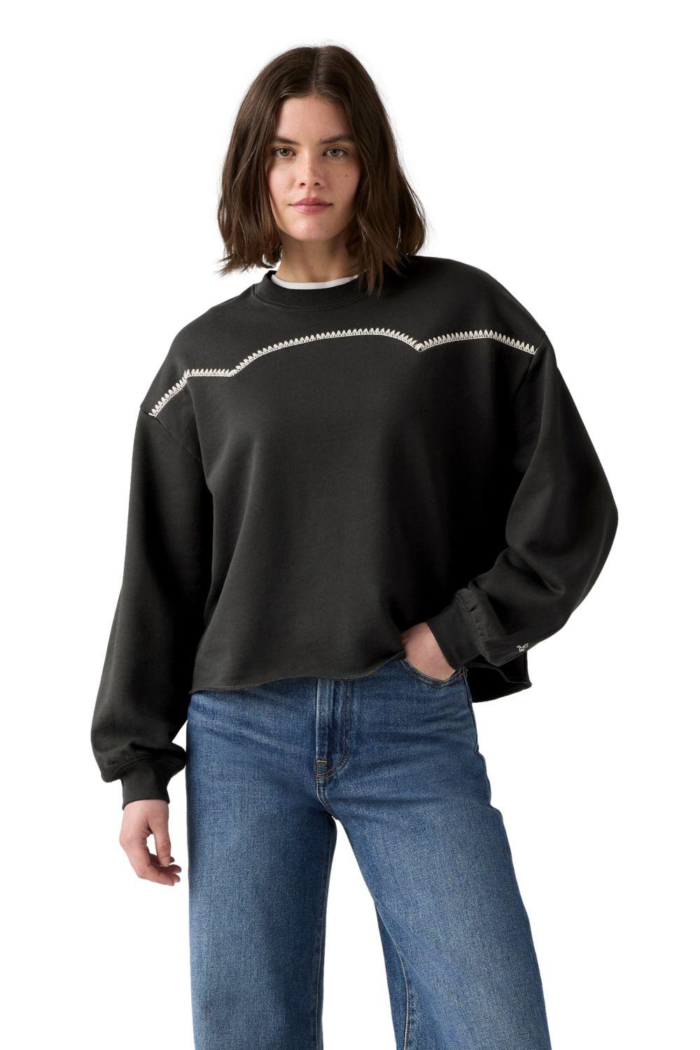 Polerón Mujer Leo Novelty Crew Negro Levis 003OG-0004-0