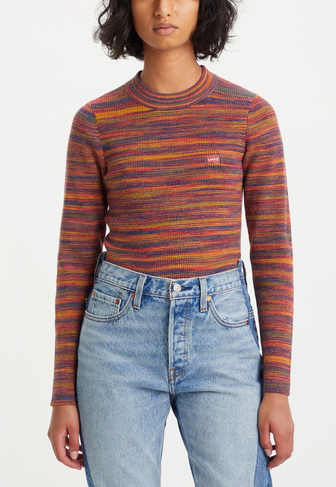 Polerón Mujer Crewneck Logo Batwing Rojo Levis A0719-0011-0