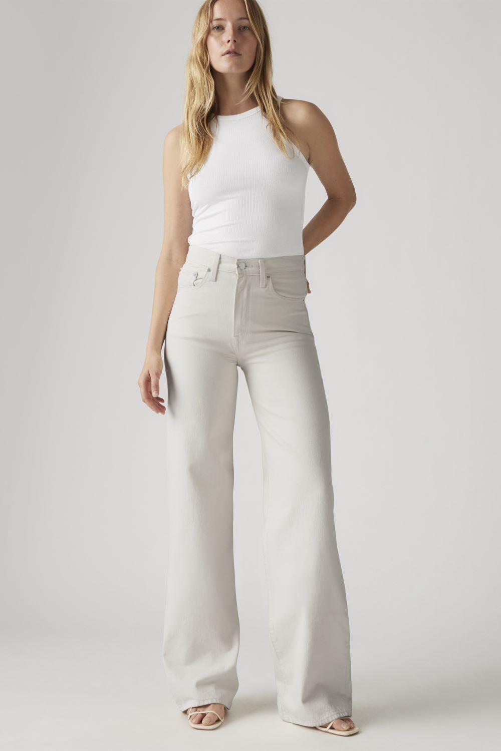 Jeans Mujer Ribcage Wide Leg Gris Levis A6081-0082-3