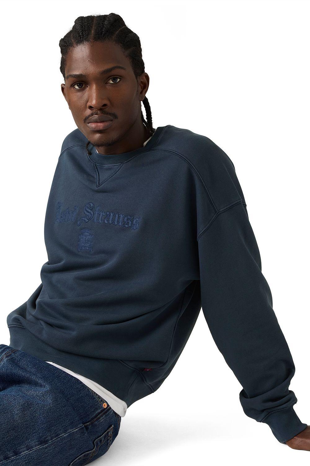 Polerón Hombre Cropped Graphic Crew Azul Levis 005PK-0003-2