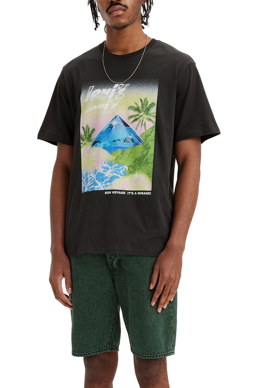 Polera Hombre Manga corta Relaxed Fit Gráfica Negro Levis 16143-1049-0