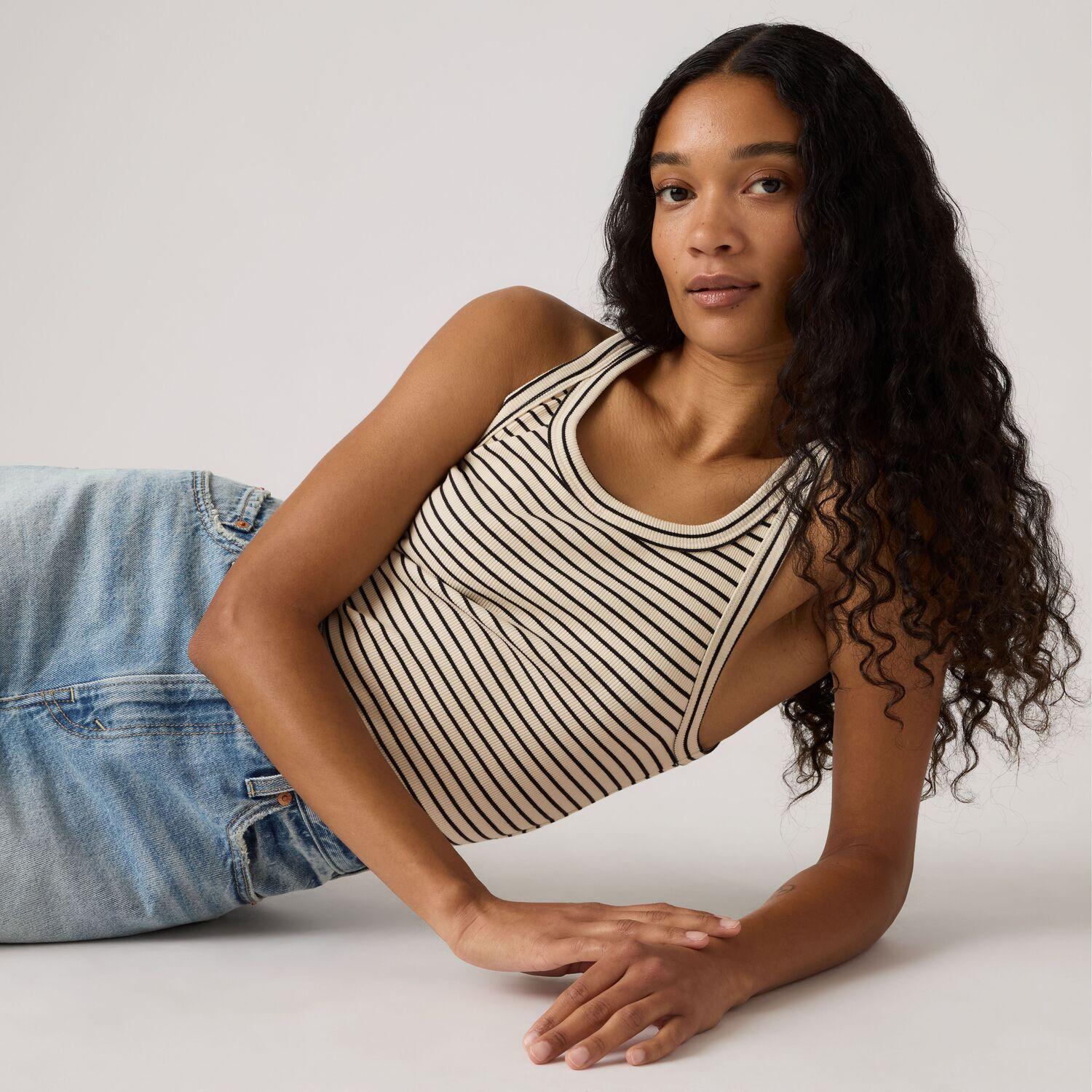 Polera Mujer Essential Ribbed Tank Beige Levis 005IN-0006-3
