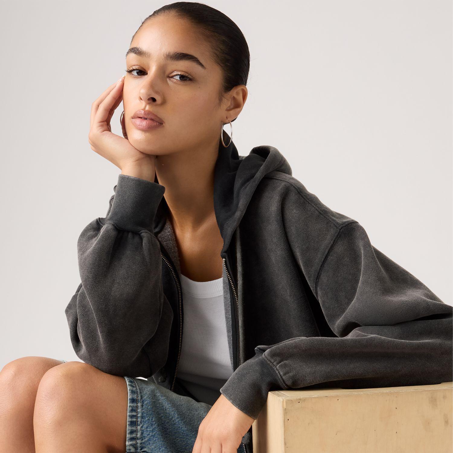 Polerón Mujer Vintage Oversized Hoodie Negro Levis 005IH-0005-3