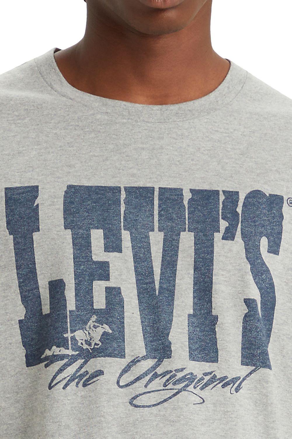 Polera Hombre Regular Fit Gráfica Gris Levis 22491-1483-2