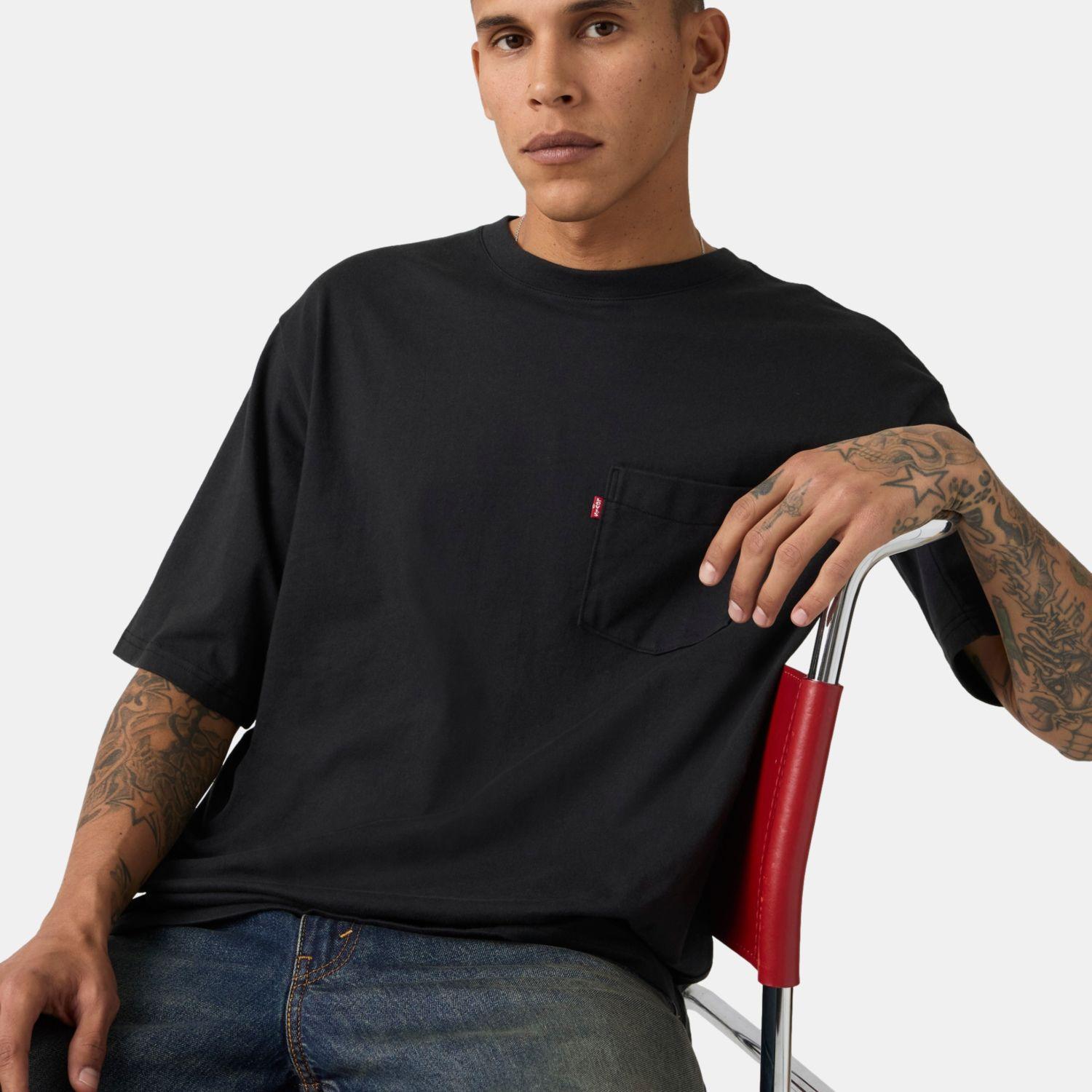 Polera Hombre Half Slv Pkt Tee Negro Levis 005OB-0003-2