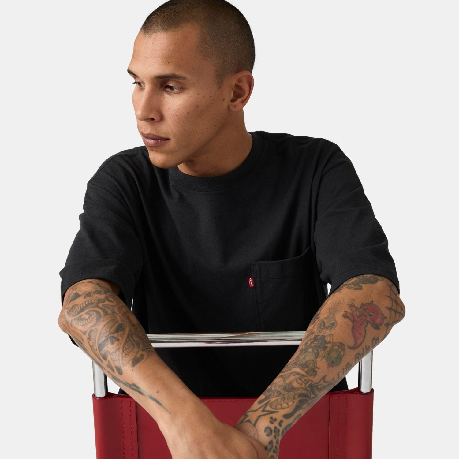 Polera Hombre Half Slv Pkt Tee Negro Levis 005OB-0003-3