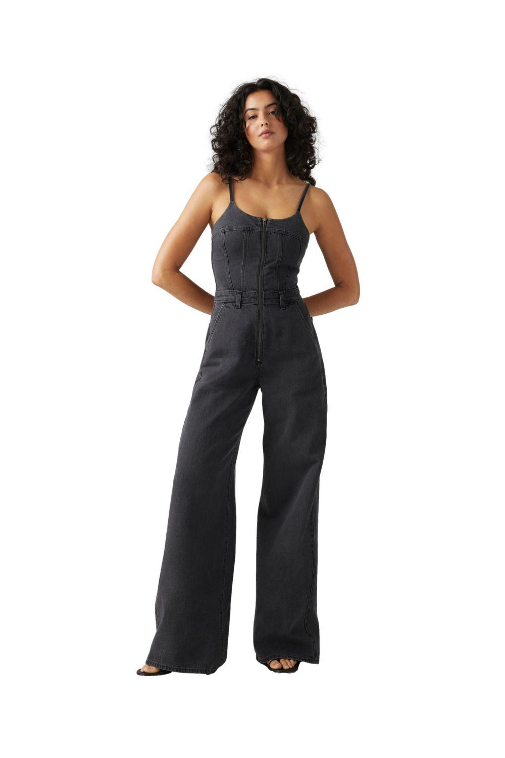 Enterito Mujer Bustier Jumpsuit Negro Levis 001WC-0002-3