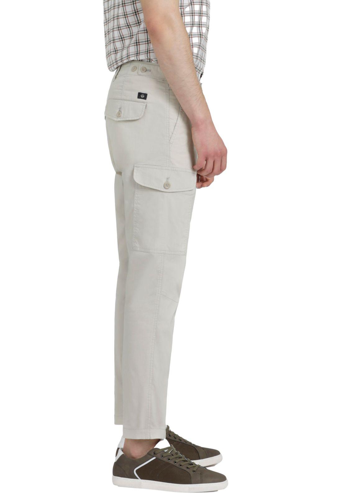 Pantalón Cargo Hombre Chino Tapered Slim Fit Beige-1