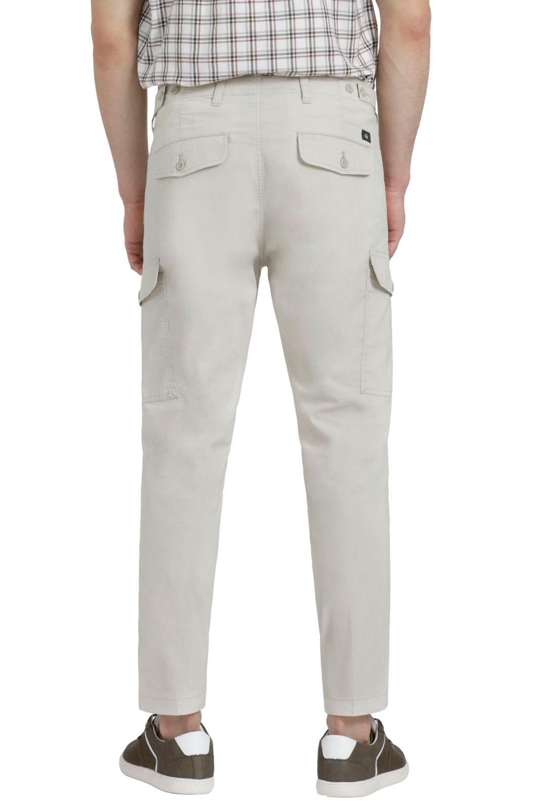 Pantalón Cargo Hombre Chino Tapered Slim Fit Beige-2