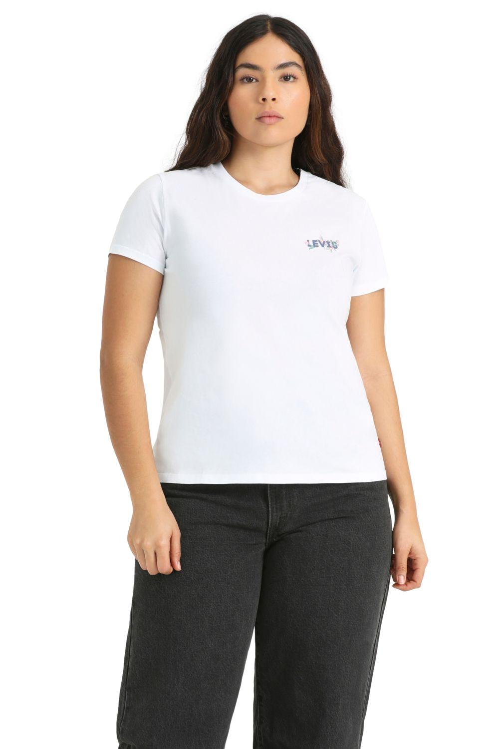 Polera Mujer Lisa Logo Blanco Levis 17369-2524-0