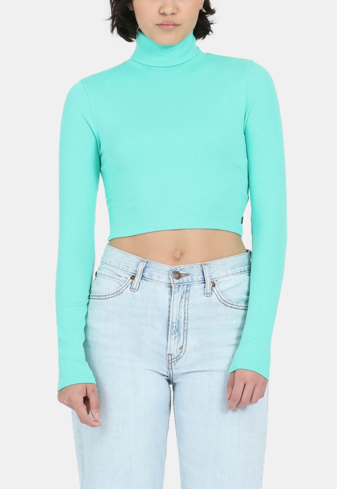 Polera Mujer Cuello Alto ML Turquesa Levis A1775-0010-0